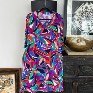 Jude Connally abstract fusion dress NWT